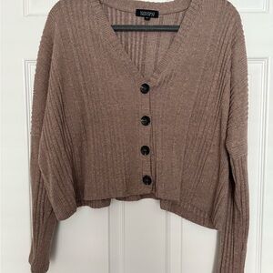 Women's Brown Cardigan Sweater